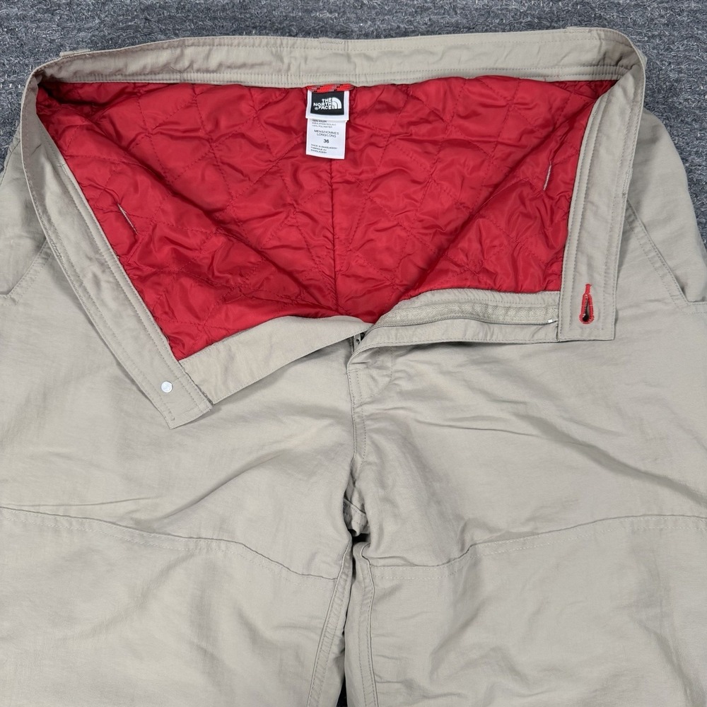 The North Face Men's Corduroy Pants Beige with Red Lining